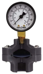 Plast-O-Matic - 15 Max psi, 2 Inch Dial Diameter, PVC Pressure Gauge Guard and Isolator - 3% Accuracy - Americas Industrial Supply
