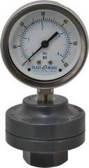 Plast-O-Matic - 60 Max psi, 2 Inch Dial Diameter, PVC Pressure Gauge Guard and Isolator - 3% Accuracy - Americas Industrial Supply