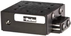 Parker - 25 Lb. Capacity, 6-32 Mount Hole, 1" Travel, Ball Bearing Slide Table - Single Axis, 8 Mounting Holes, 1-3/4" Long x 1-3/4" Wide x 3/4" High - Americas Industrial Supply