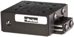 Parker - 25 Lb. Capacity, 6-32 Mount Hole, 1" Travel, Ball Bearing Slide Table - Single Axis, 8 Mounting Holes, 1-3/4" Long x 1-3/4" Wide x 3/4" High - Americas Industrial Supply