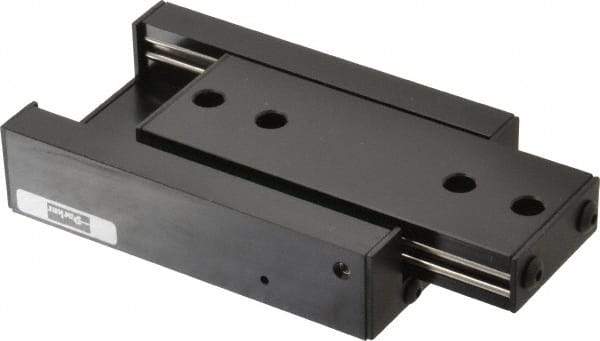 Parker - 88 Lb. Capacity, 10-32 Mount Hole, 2" Travel, Ball Bearing Slide Table - Single Axis, 8 Mounting Holes, 4" Long x 2.62" Wide x 1" High - Americas Industrial Supply