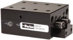 Parker - 81 Lb. Capacity, 6-32 Mount Hole, 1" Travel, Crossed Roller Slide Table - Single Axis, 8 Mounting Holes, 2" Long x 1-3/4" Wide x 1" High - Americas Industrial Supply