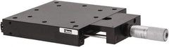 Parker - 105 Lb. Capacity, 1/4-20 Mount Hole, 1" Travel, Precision Ball Bearing Table with Center Drive - Single Axis, 12 Mounting Holes, 5" Long x 5" Wide x 1" High - Americas Industrial Supply