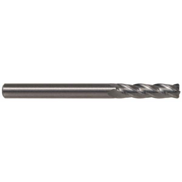 Square End Mill: 0.4724'' Dia, 1-1/64'' LOC, 4-1/2'' OAL, 6 Flutes, Solid Carbide Single End, AlTiN Finish, Spiral Flute, Centercutting, RH Cut, RH Flute, Series 57