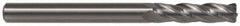 SGS - 5/16", 11/16" LOC, 5/16" Shank Diam, 4" OAL, 6 Flute, Solid Carbide Square End Mill - Single End, AlTiN Finish, Spiral Flute, 45° Helix, Centercutting, Right Hand Cut, Right Hand Flute, Series 57 - Americas Industrial Supply