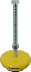 Gibraltar - 1,500 Lb Capacity, 5/8-11 Thread, Zinc Stud, Machine Socket Mount Leveling Mount - 8" Stud Length, 5" Base Diam, Elastomer Pad - Americas Industrial Supply