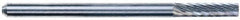 M.A. Ford - 1/8" Cut Diam, 1/8" Shank Diam, Tree Head Single Cut Burr - Carbide, Point End, 5/16" LOC, 3" OAL - Americas Industrial Supply