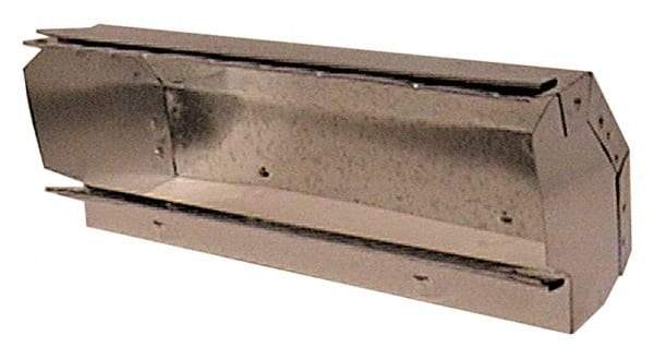 Made in USA - 3-1/4" ID Galvanized Duct Shortway 90° Stack El - 10" Long, Standard Gage, 45 Piece - Americas Industrial Supply