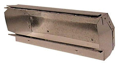 Made in USA - 2-1/4" ID Galvanized Duct Shortway 90° Stack El - 10" Long, Standard Gage, 20 Piece - Americas Industrial Supply