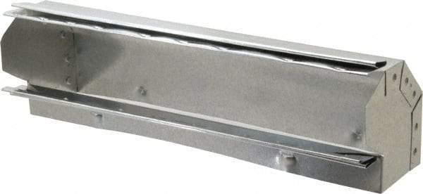 Made in USA - 2-1/4" ID Galvanized Duct Shortway 90° Stack El - 12" Long, Standard Gage, 35 Piece - Americas Industrial Supply