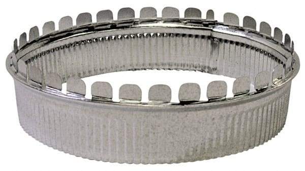 Made in USA - 7" ID Galvanized Duct Round Starting Collar - Standard Gage, 50 Piece - Americas Industrial Supply