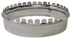 Made in USA - 8" ID Galvanized Duct Round Starting Collar - Standard Gage, 50 Piece - Americas Industrial Supply