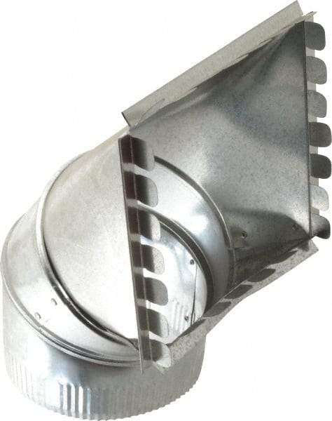 Made in USA - 6" ID Galvanized Duct Square Takeoff - 6-1/2" Long x 6-1/2" Wide, Standard Gage, 32 Piece - Americas Industrial Supply