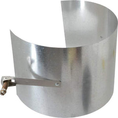 Made in USA - 5" ID Galvanized Duct Drawband - 5" Long, Standard Gage, 25 Piece - Americas Industrial Supply