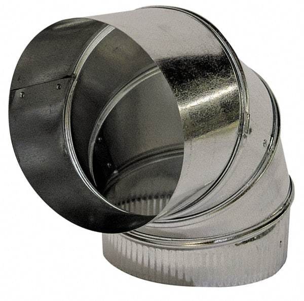 Made in USA - 18" ID Galvanized Duct Round Adjustable Elbow - 24 Gage, 1 Piece - Americas Industrial Supply