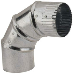 Made in USA - 3" ID Galvanized Duct Round Adjustable Elbow - Standard Gage, 30 Piece - Americas Industrial Supply