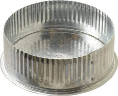 Made in USA - 6" ID Galvanized Duct Tee Cover with Crimp - Standard Gage, 30 Piece - Americas Industrial Supply