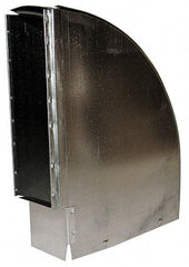 Made in USA - Galvanized Duct Flatway 90° Stack El - 10" Wide x 3-1/4" High, Standard Gage, 14 Piece - Americas Industrial Supply