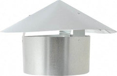 Made in USA - 6" ID Galvanized Duct Rain Cap - 26 Gage, 25 Piece - Americas Industrial Supply