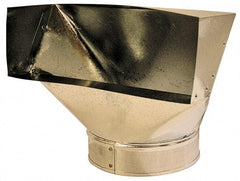 Made in USA - 2-1/4" ID Galvanized Duct Register Boot 90° - 10" Long, Standard Gage, 12 Piece - Americas Industrial Supply