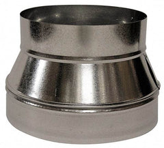 Made in USA - 7" ID Galvanized Duct Tapered Reducer without Crimp - Standard Gage, 24 Piece - Americas Industrial Supply