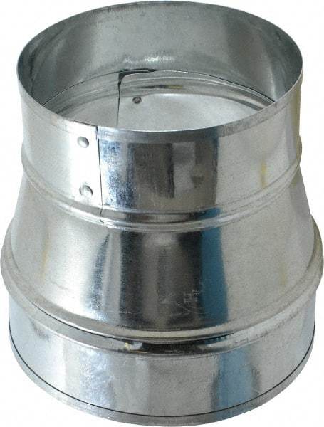 Made in USA - 6" ID Galvanized Duct Tapered Reducer without Crimp - Standard Gage, 20 Piece - Americas Industrial Supply