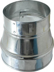 Made in USA - 6" ID Galvanized Duct Tapered Reducer without Crimp - Standard Gage, 20 Piece - Americas Industrial Supply