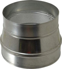 Made in USA - 8" ID Galvanized Duct Tapered Reducer without Crimp - Standard Gage, 12 Piece - Americas Industrial Supply