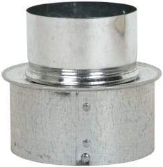 Made in USA - 4" ID Galvanized Duct Shortway Reducer without Crimp - Standard Gage, 35 Piece - Americas Industrial Supply