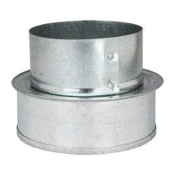 Made in USA - 5" ID Galvanized Duct Shortway Reducer without Crimp - Standard Gage, 24 Piece - Americas Industrial Supply