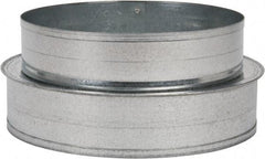 Made in USA - 8" ID Galvanized Duct Shortway Reducer without Crimp - Standard Gage, 24 Piece - Americas Industrial Supply