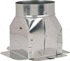 Made in USA - 6" ID Galvanized Duct Top Ceiling Box - 6" Long x 6" Wide, Standard Gage, 25 Piece - Americas Industrial Supply