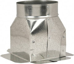 Made in USA - 6" ID Galvanized Duct Top Ceiling Box - 8" Long x 8" Wide, Standard Gage, 20 Piece - Americas Industrial Supply