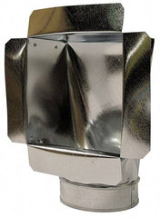 Made in USA - 6" ID Galvanized Duct Side Ceiling Box - 8" Long x 8" Wide, Standard Gage, 15 Piece - Americas Industrial Supply