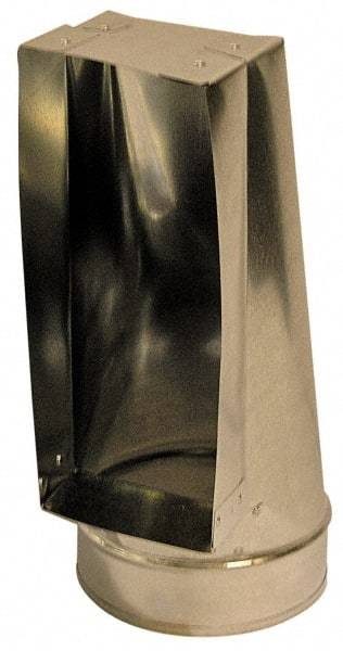 Made in USA - 5" ID Galvanized Duct End Register Boot - 10" Long x 2-1/4" Wide, Standard Gage, 20 Piece - Americas Industrial Supply