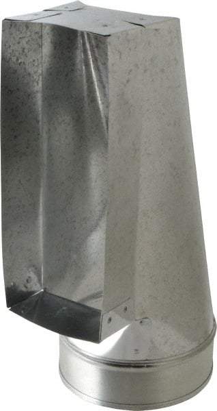 Made in USA - 6" ID Galvanized Duct End Register Boot - 10" Long x 4" Wide, Standard Gage, 25 Piece - Americas Industrial Supply