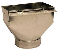 Made in USA - 6" ID Galvanized Duct Register Pan - 12" Long x 6" Wide, Standard Gage, 18 Piece - Americas Industrial Supply