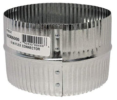 Made in USA - 8" ID Galvanized Duct Flex Connector - Standard Gage, 30 Piece - Americas Industrial Supply