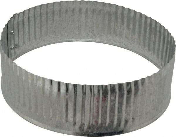 Made in USA - 6" ID Galvanized Duct Flex Connector - Standard Gage, 35 Piece - Americas Industrial Supply