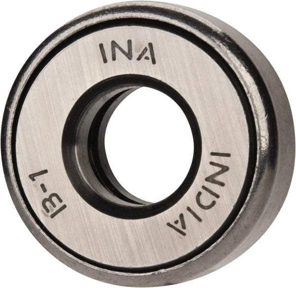 INA Bearing - 1/2" Inside x 1-7/32" Outside Diam, 5/8" Thick, Steel Ball Thrust Bearing - 5,600 Lbs. Static Capacity, 3,850 Max Pressure x Velocity - Americas Industrial Supply