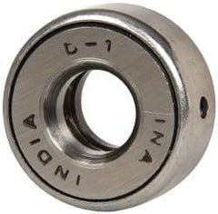 INA Bearing - 1/2" Inside x 1-7/32" Outside Diam, 9/16" Thick, Steel Ball Thrust Bearing - 5,600 Lbs. Static Capacity, 3,850 Max Pressure x Velocity - Americas Industrial Supply