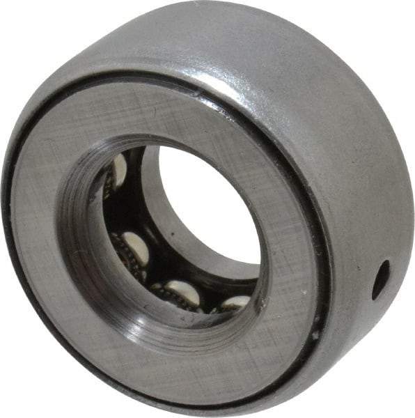 INA Bearing - 9/16" Inside x 1-7/32" Outside Diam, 9/16" Thick, Steel Ball Thrust Bearing - 5,600 Lbs. Static Capacity, 3,850 Max Pressure x Velocity - Americas Industrial Supply