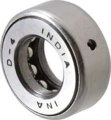 INA Bearing - 11/16" Inside x 1.344" Outside Diam, 9/16" Thick, Steel Ball Thrust Bearing - 6,700 Lbs. Static Capacity, 4,100 Max Pressure x Velocity - Americas Industrial Supply