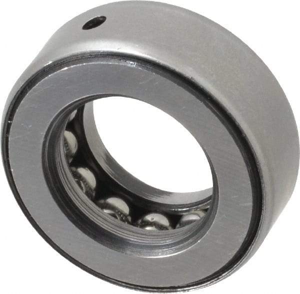 INA Bearing - 13/16" Inside x 1-15/32" Outside Diam, 9/16" Thick, Steel Ball Thrust Bearing - 7,300 Lbs. Static Capacity, 4,250 Max Pressure x Velocity - Americas Industrial Supply