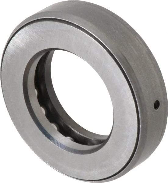 INA Bearing - 1-7/16" Inside x 2-15/32" Outside Diam, 5/8" Thick, Steel Ball Thrust Bearing - 16,600 Lbs. Static Capacity, 7,300 Max Pressure x Velocity - Americas Industrial Supply