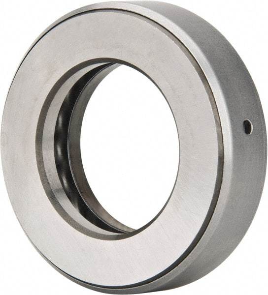 INA Bearing - 1-7/8" Inside x 3-7/32" Outside Diam, 13/16" Thick, Steel Ball Thrust Bearing - 27,500 Lbs. Static Capacity, 10,800 Max Pressure x Velocity - Americas Industrial Supply