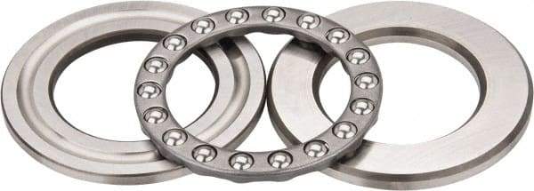 INA Bearing - 2-1/4" Inside x 3-23/32" Outside Diam, 13/16" Thick, Steel Ball Thrust Bearing - 22,600 Lbs. Static Capacity, 9,000 Max Pressure x Velocity - Americas Industrial Supply