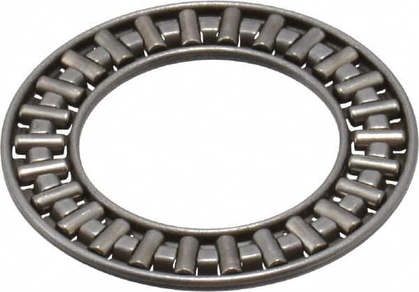 INA Bearing - 7/8" Inside x 1-7/16" Outside Diam, 0.078" Thick, Steel Needle Cage Thrust Bearing - Americas Industrial Supply