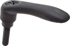 Gibraltar - 3/8-16, 0.63" Hub Diam, Thermoplastic Elastomer Adjustable Clamping Handle - 1.57" Stud Length - Americas Industrial Supply