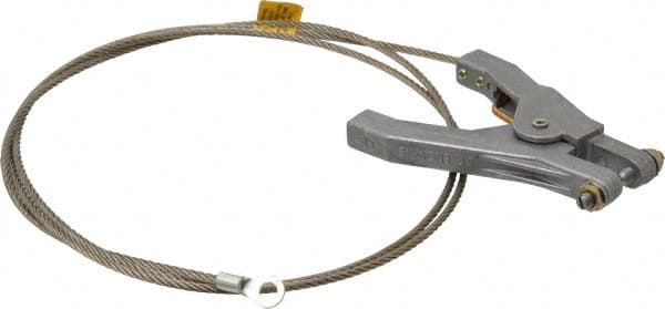 Hubbell Workplace - 19 AWG, 5 Ft., Hand Clamp, Terminal, Grounding Cable with Clamps - Noninsulated - Americas Industrial Supply